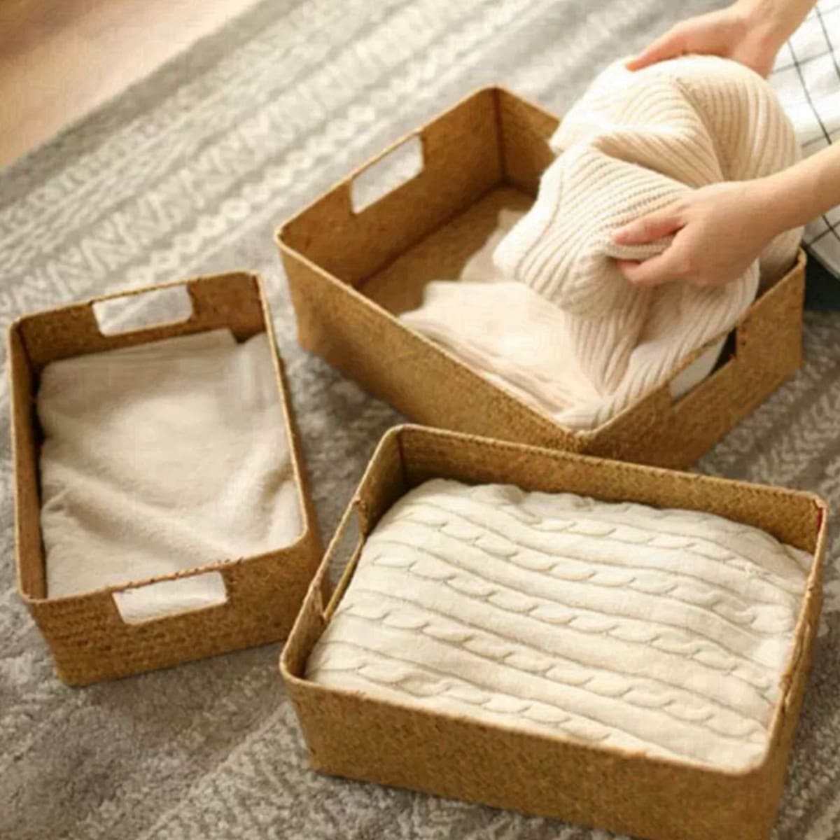 Panier parfait pour le rangement tissé pour la maison