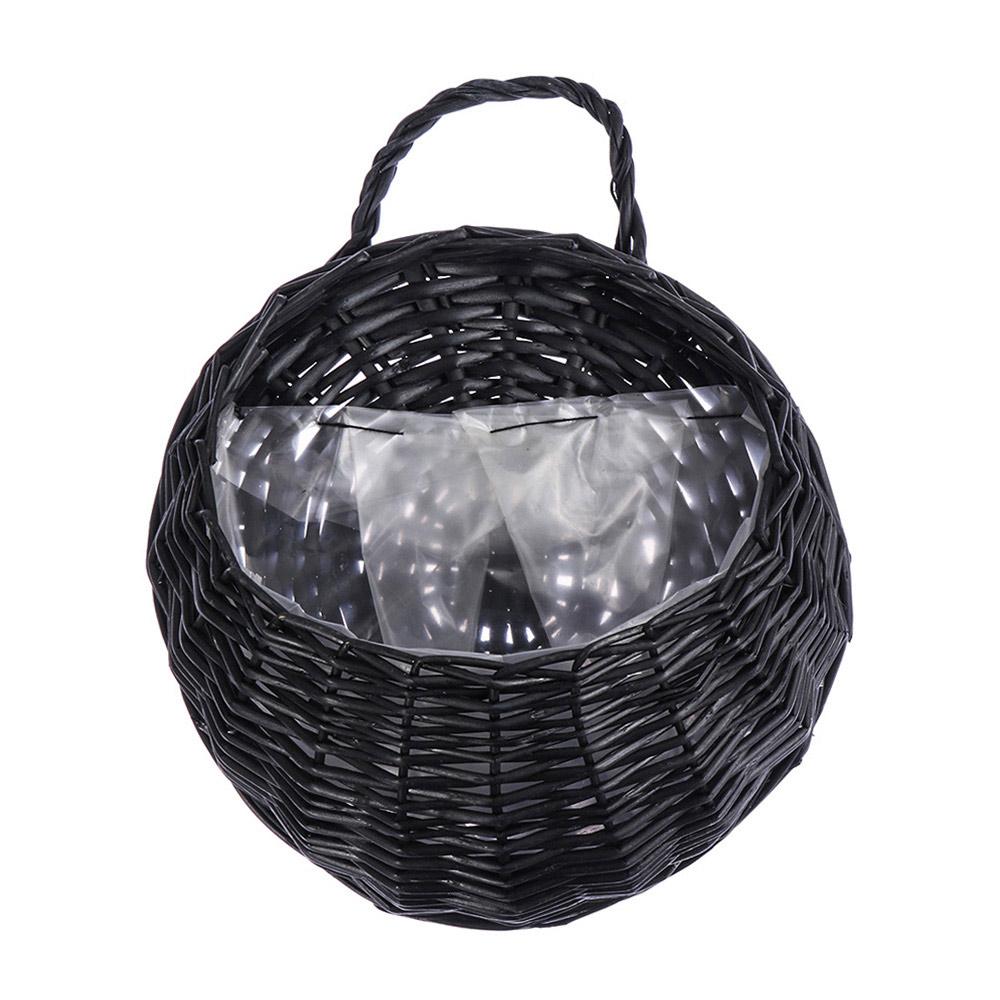 Panier porte-plante en rotin et osier fait à la main