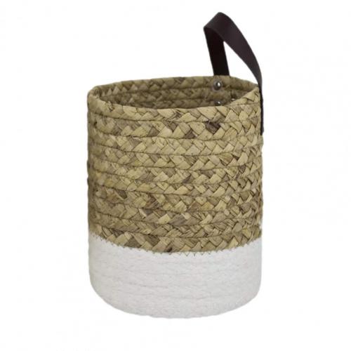 Panier porte plante suspendu en rotin