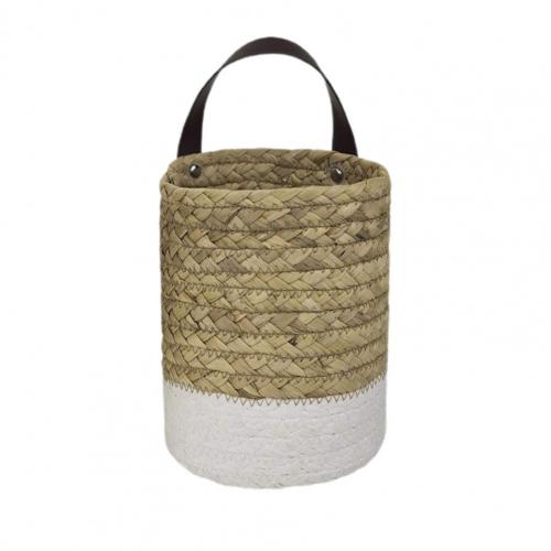 Panier porte plante suspendu en rotin
