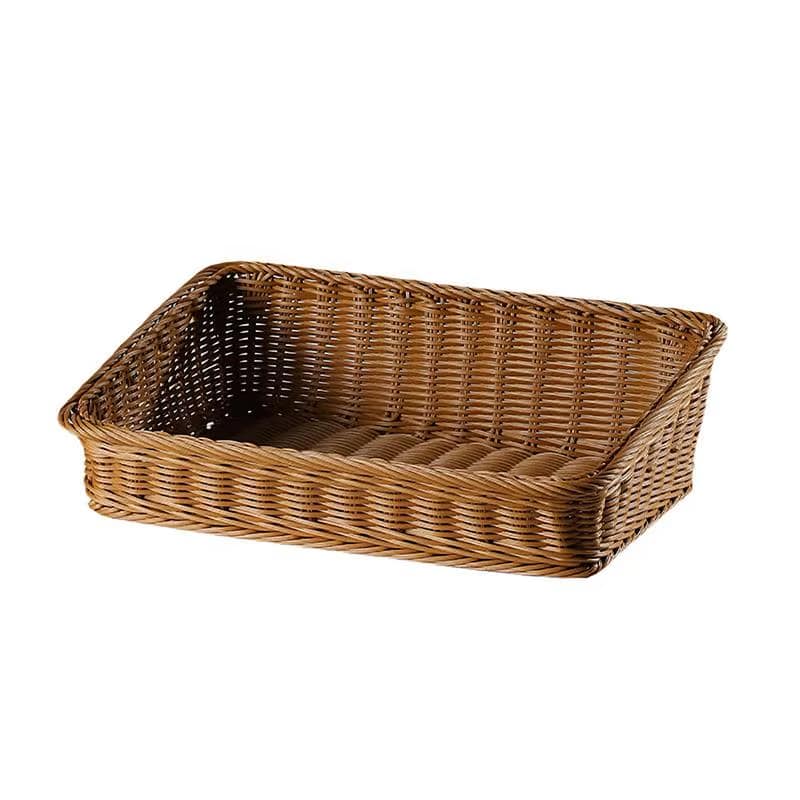 Panier Rangement Effet Rotin Décoratif