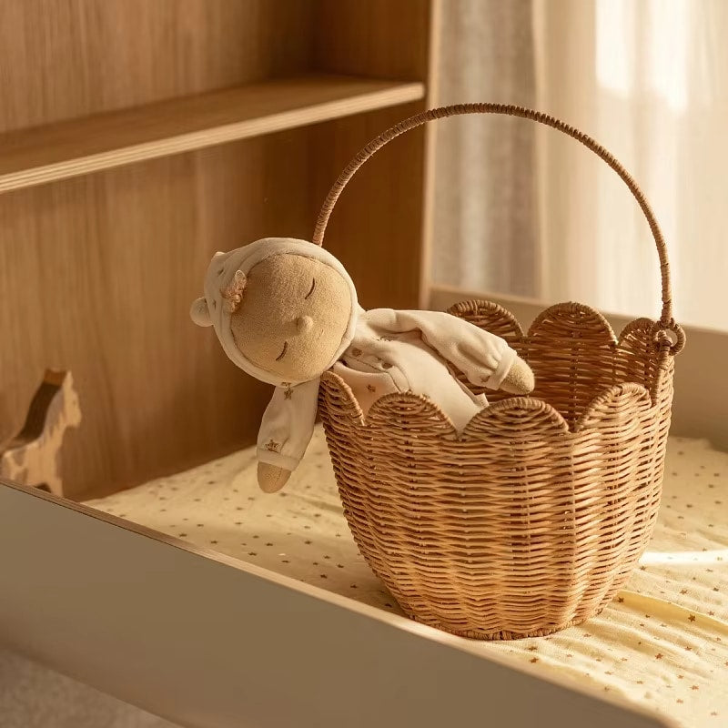 Panier Rangement Effet Rotin Style Nordique