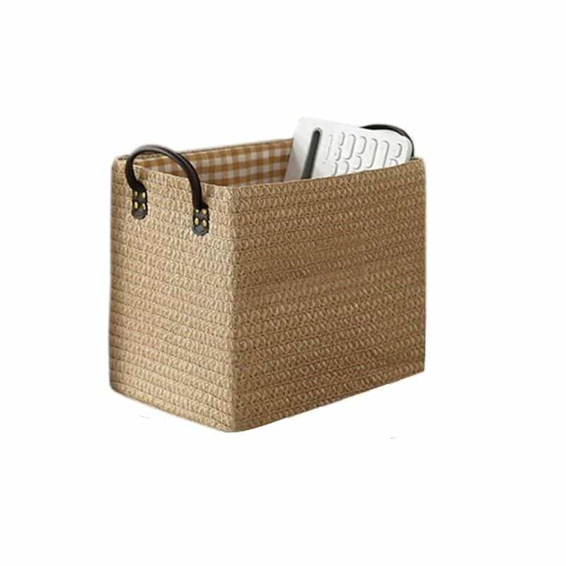 Panier rangement en forme de boîte avec des poignées