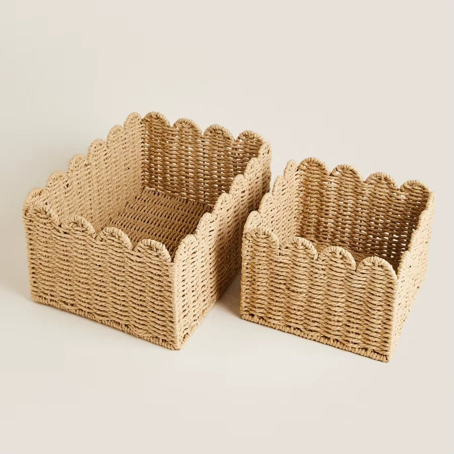 Panier Rangement Rotin Tissé et Original
