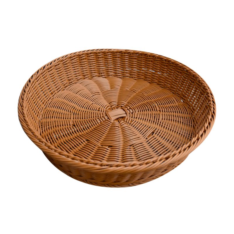 Panier rond en rotin tissé à la main