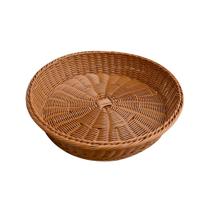 Panier rond en rotin tissé à la main