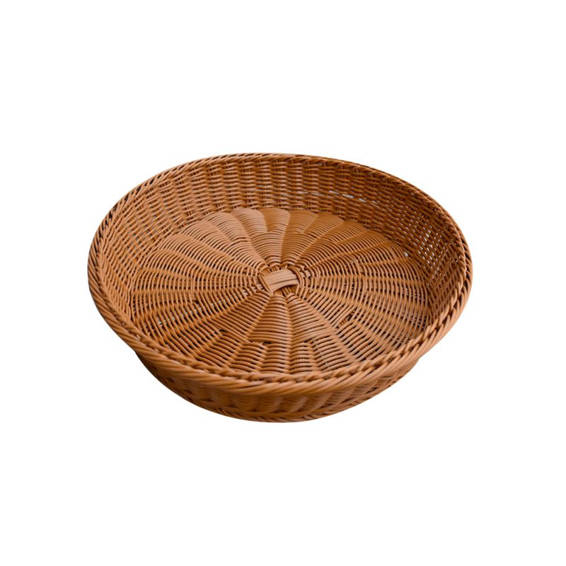 Panier rond en rotin tissé à la main