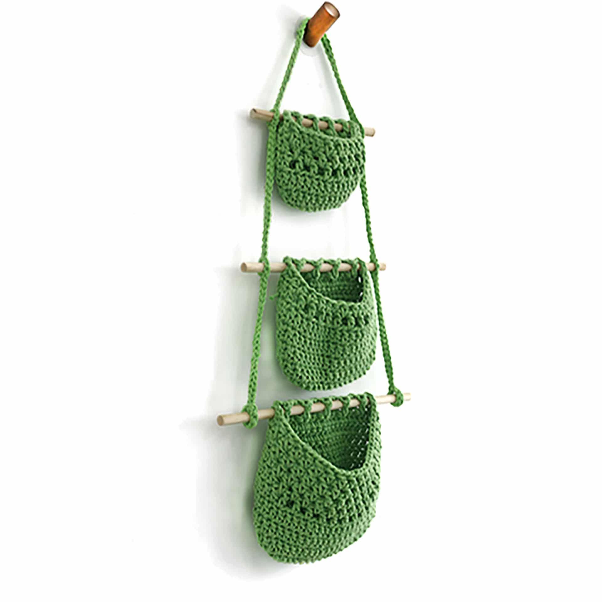 Panier tissé par trois de rangement à suspension murale tissé