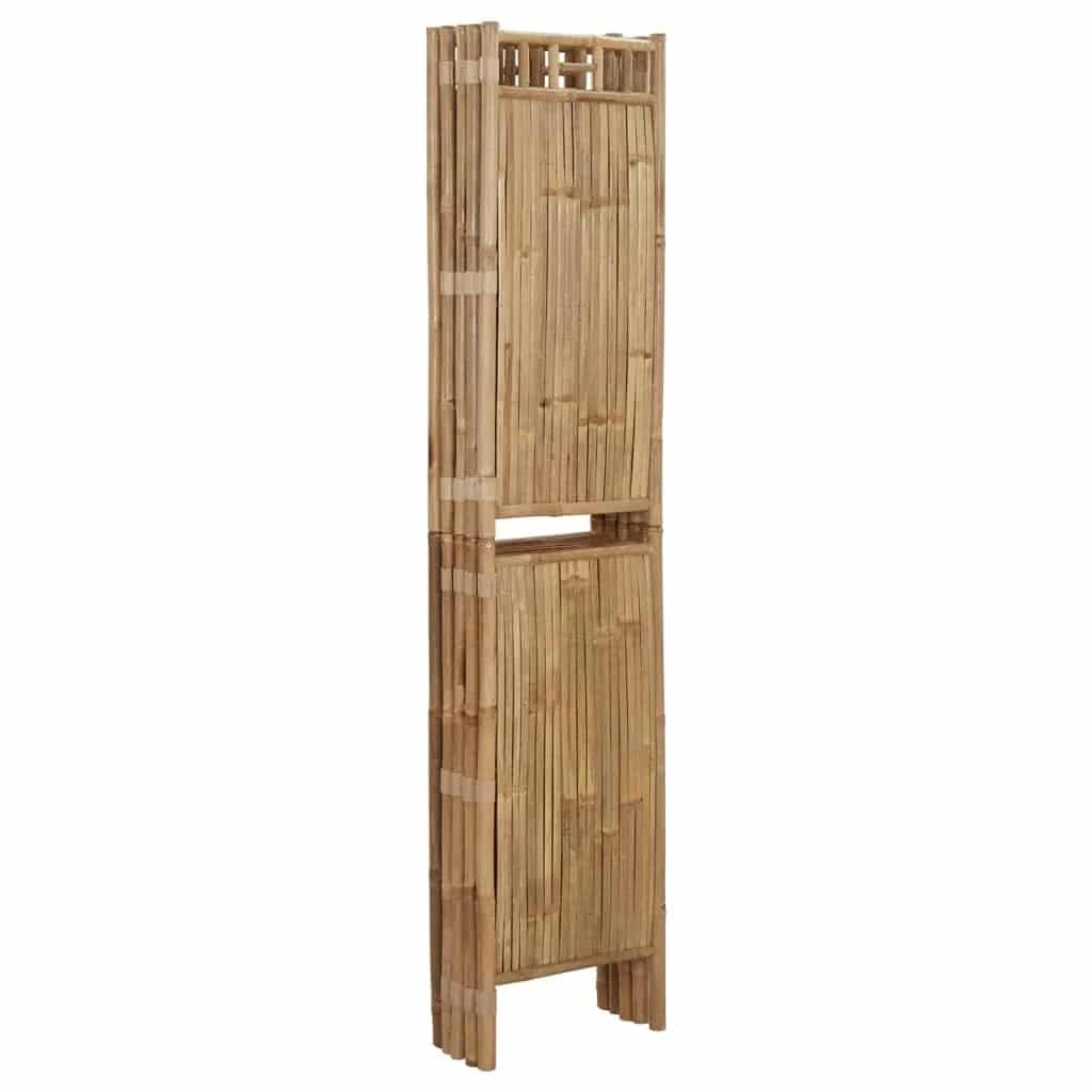 Paravent Bambou Pliable avec Cinq Panneaux