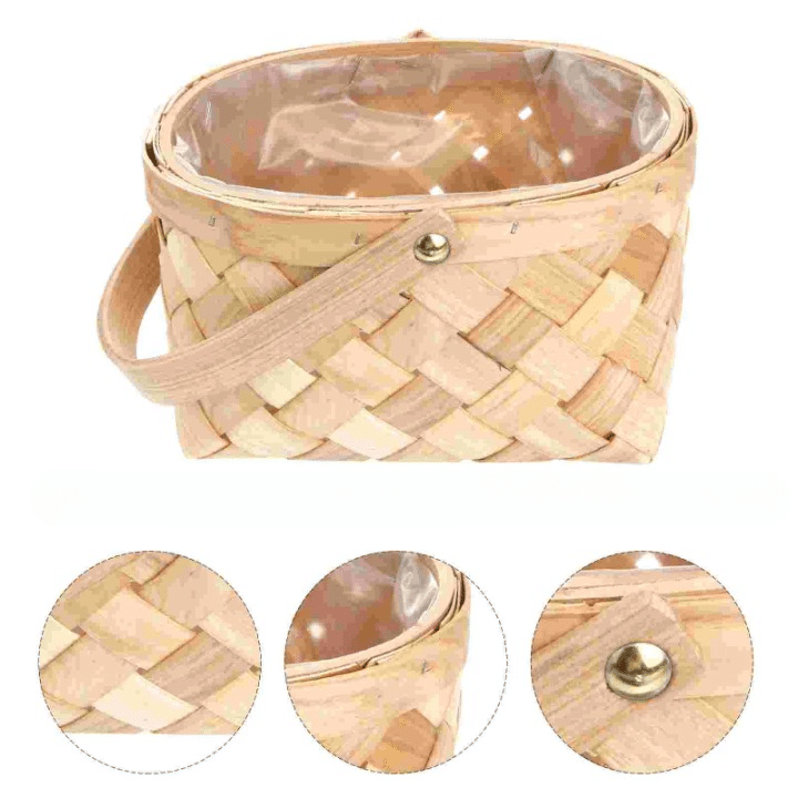 Petit Panier Osier Tissé avec Poignée