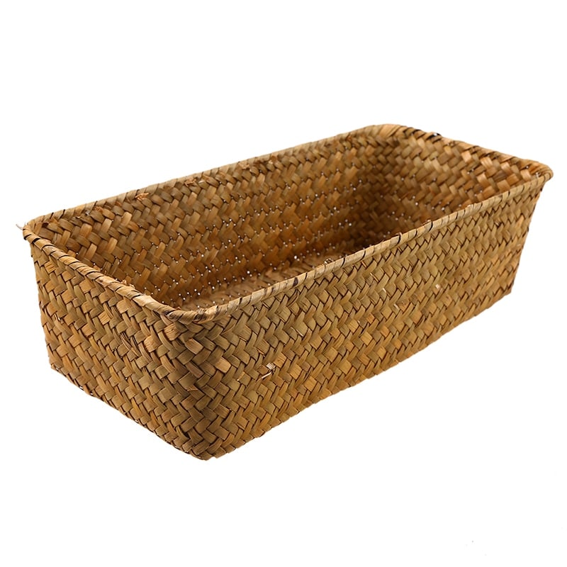 Petit panier rectangulaire en rotin pour rangement