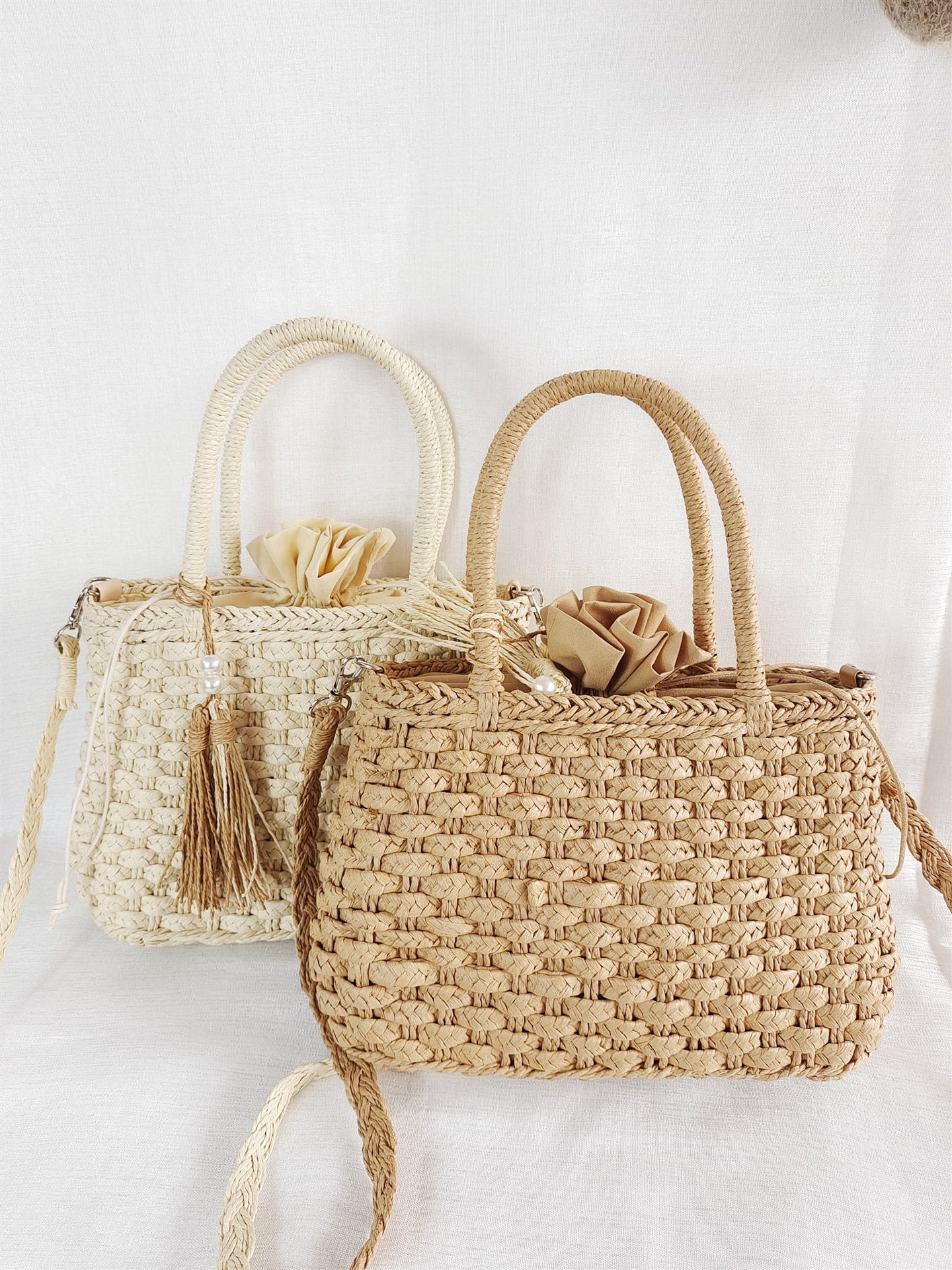 Petit sac à main en rotin tissé pour femmes