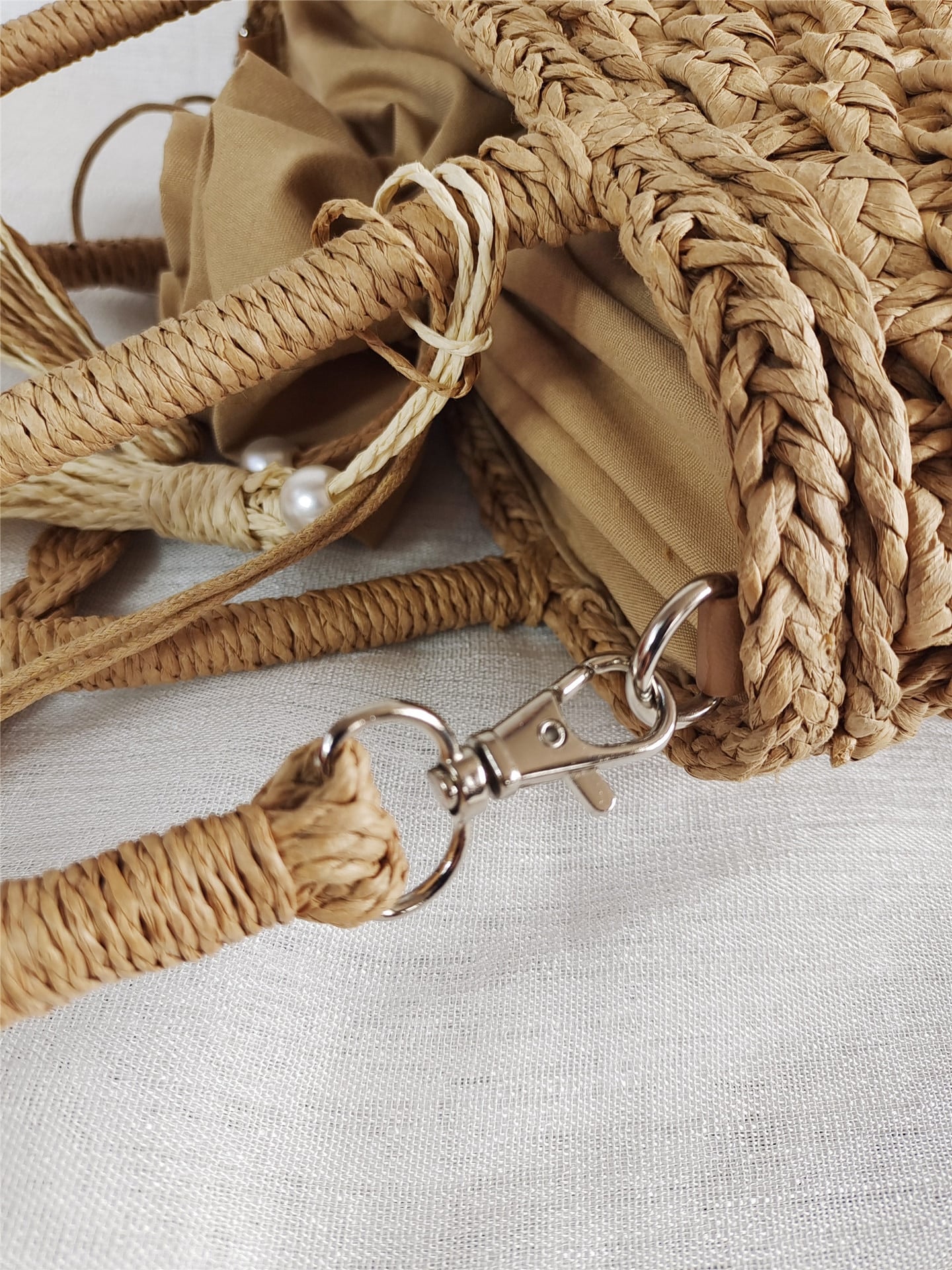 Petit sac à main en rotin tissé pour femmes