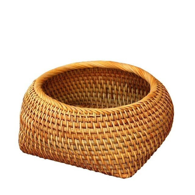 Petite boîte de rangement en rotin