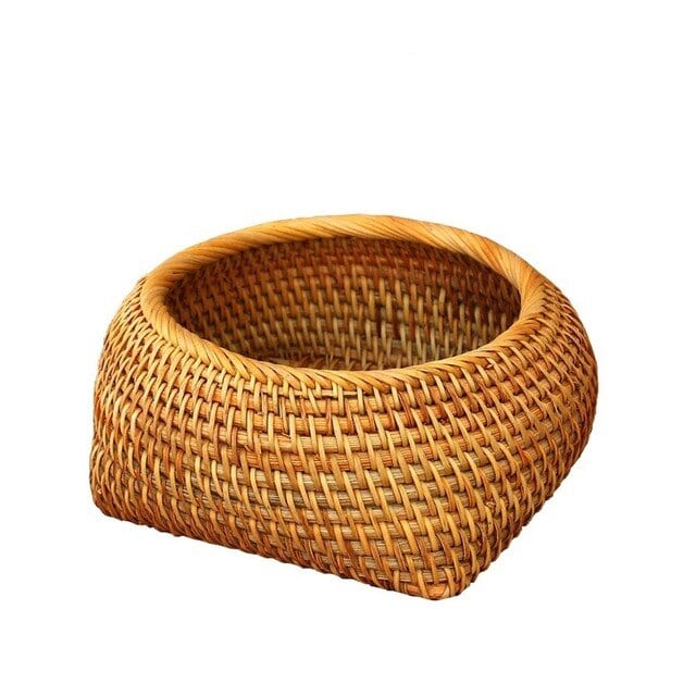 Petite boîte de rangement en rotin