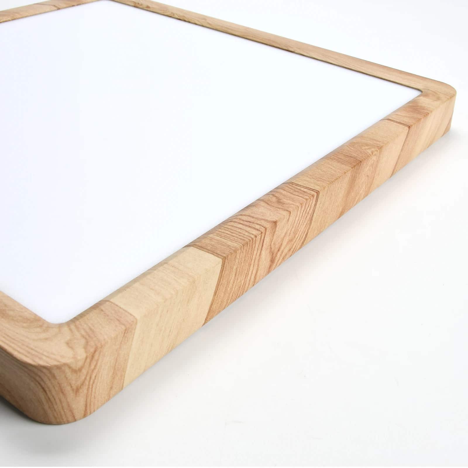 Plafonnier Bois LED Carré au Design Moderne
