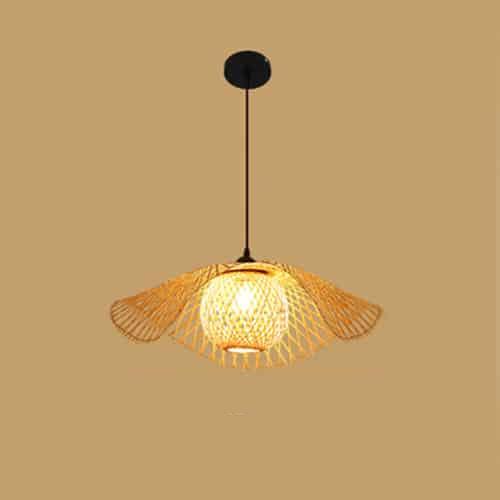Plafonnier exotique en rotin