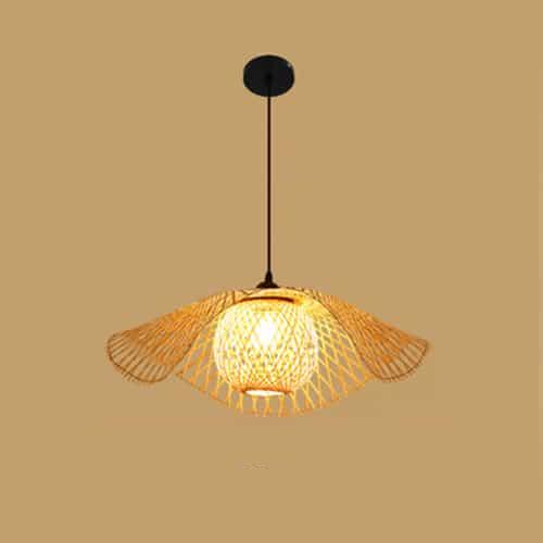 Plafonnier exotique en rotin
