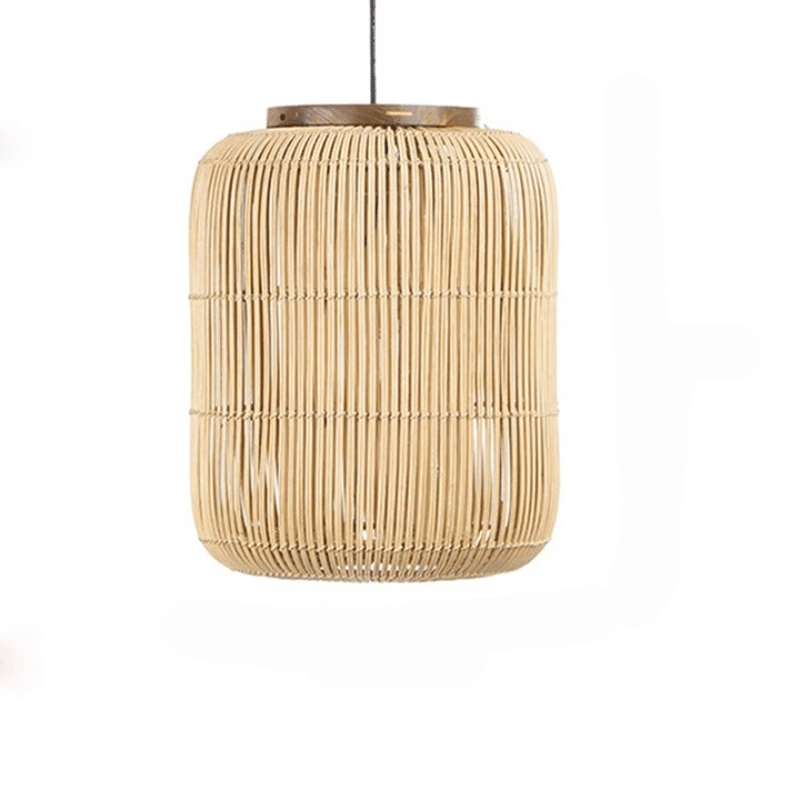 Plafonnier en Rotin Style Chinois Rétro à LED