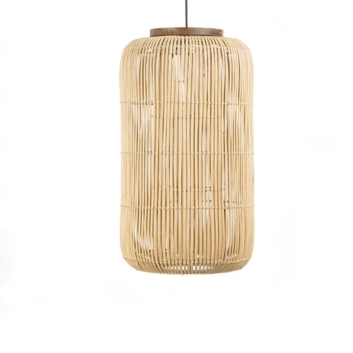 Plafonnier en Rotin Style Chinois Rétro à LED