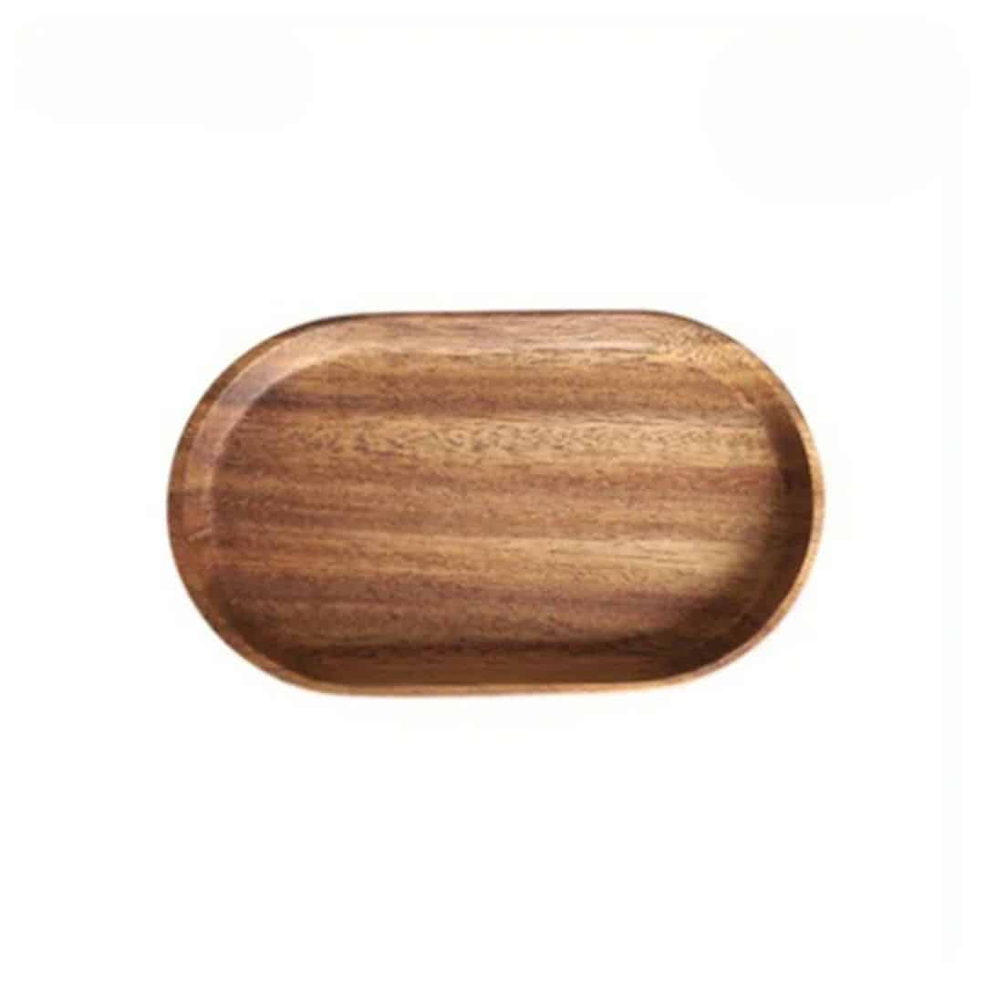 Plateau Bambou Ovale de Style Rustique