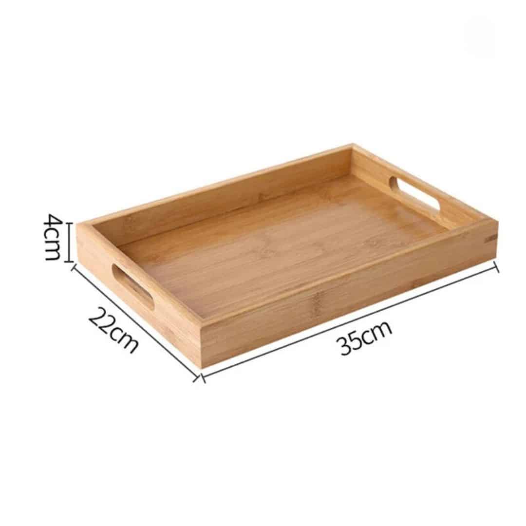Plateau Bambou Rectangulaire avec Poignées
