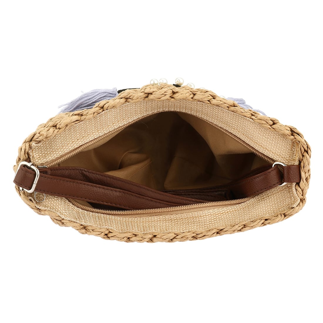 Pochette à main tissée avec chat