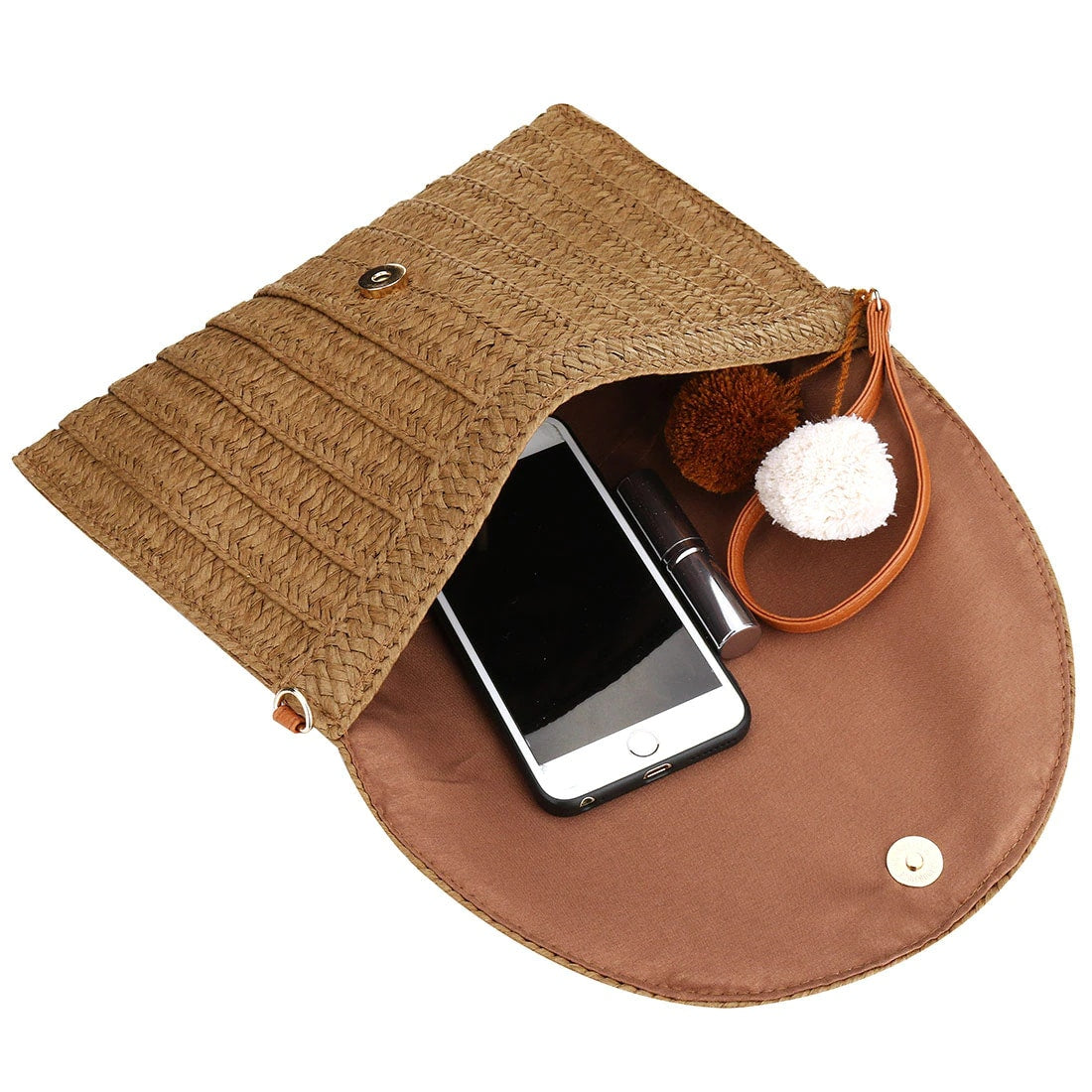 Pochette à main tissée carrée