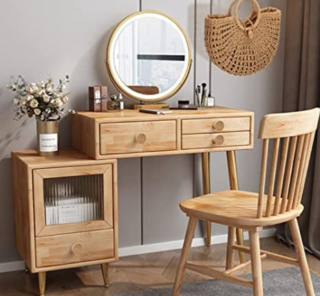 Poignée de meuble en Bois et rotin couleur naturelle