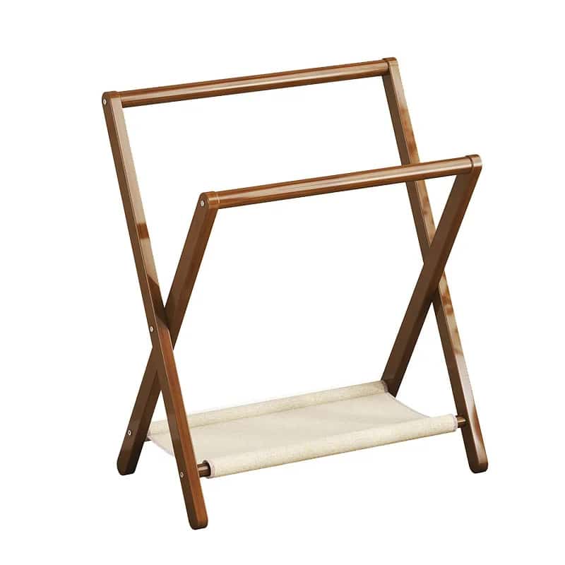Portant Bois de Style Pliable en Bambou