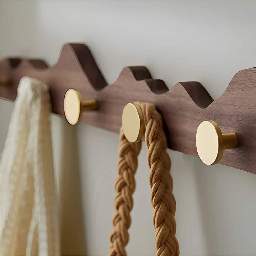 Porte Manteau Mural Chic en Bois