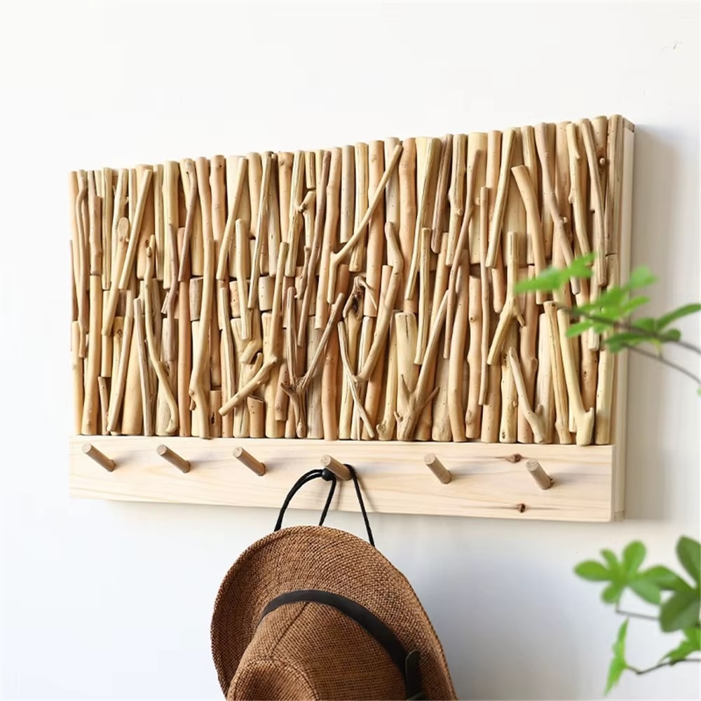 Porte Objet Décoratif et Mural en Bois