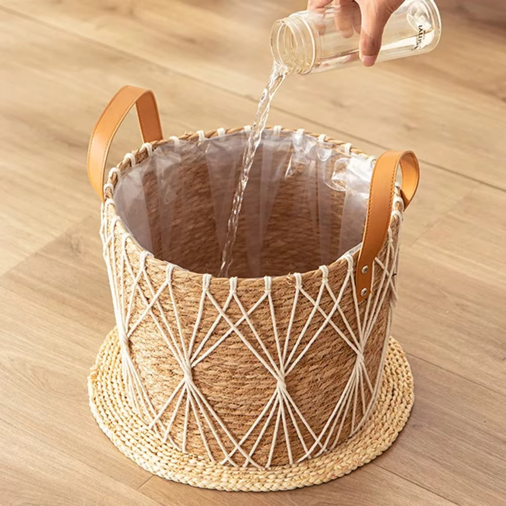 Pot de Fleur Décoratif en Rotin
