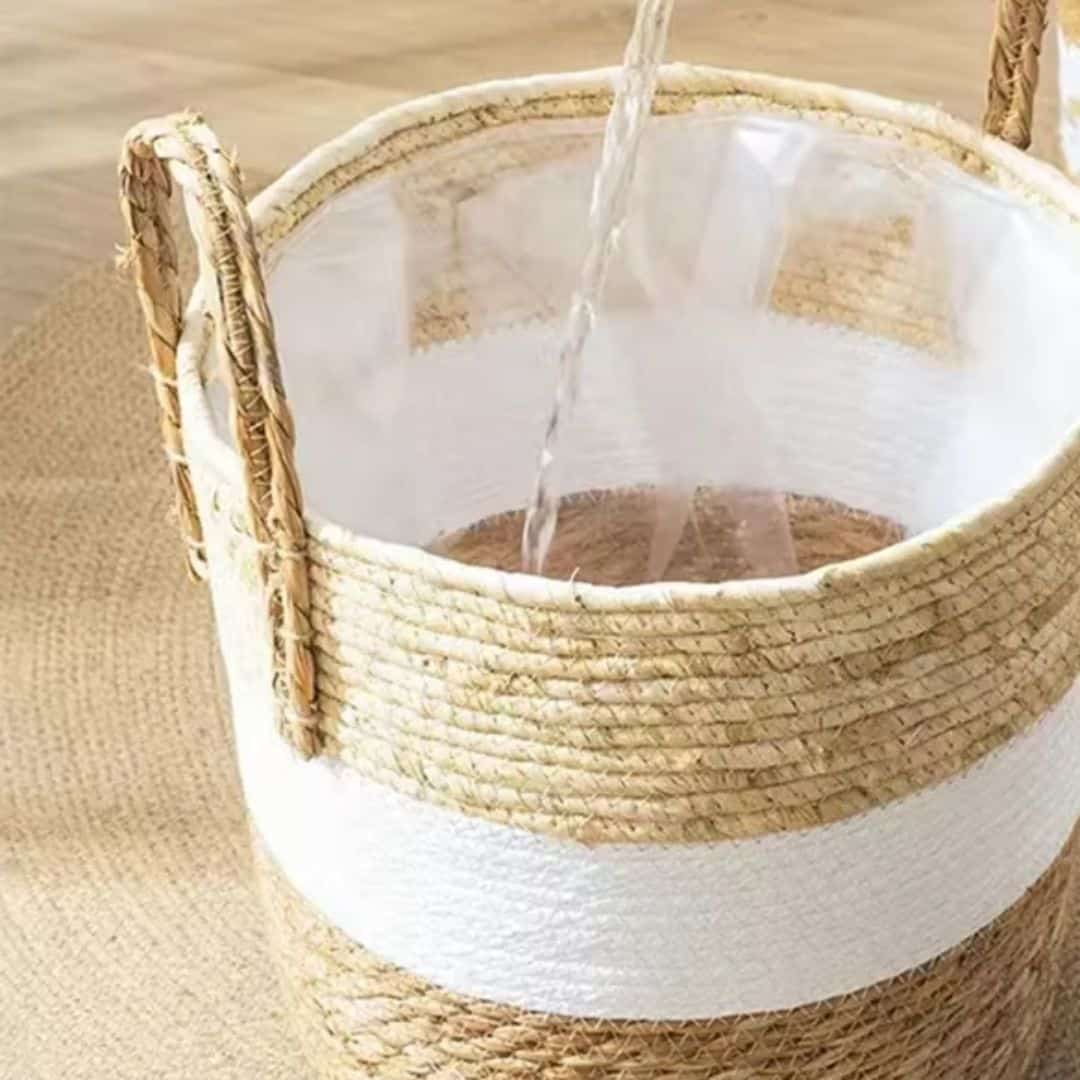 Pot de Fleur Original en Rotin