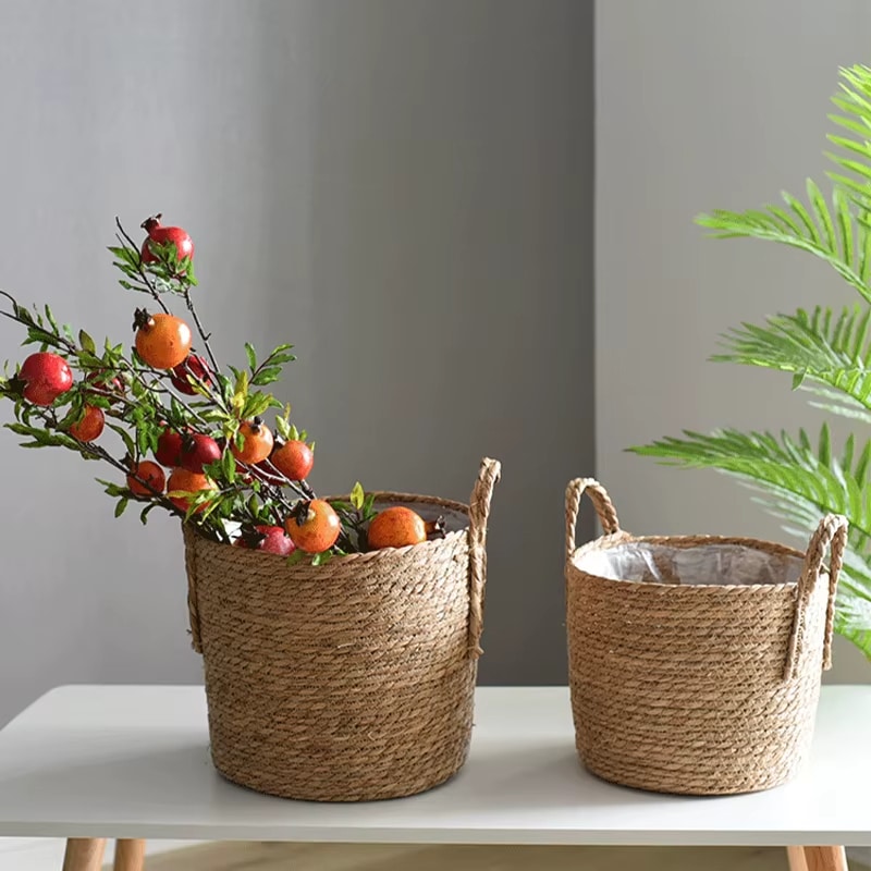 Pot de Fleur en Rotin Artisanal