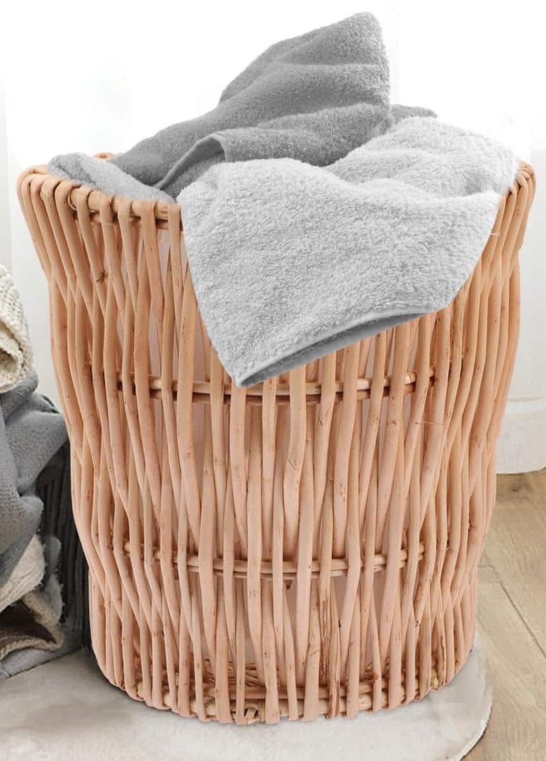 Poubelle ronde tissée en rotin