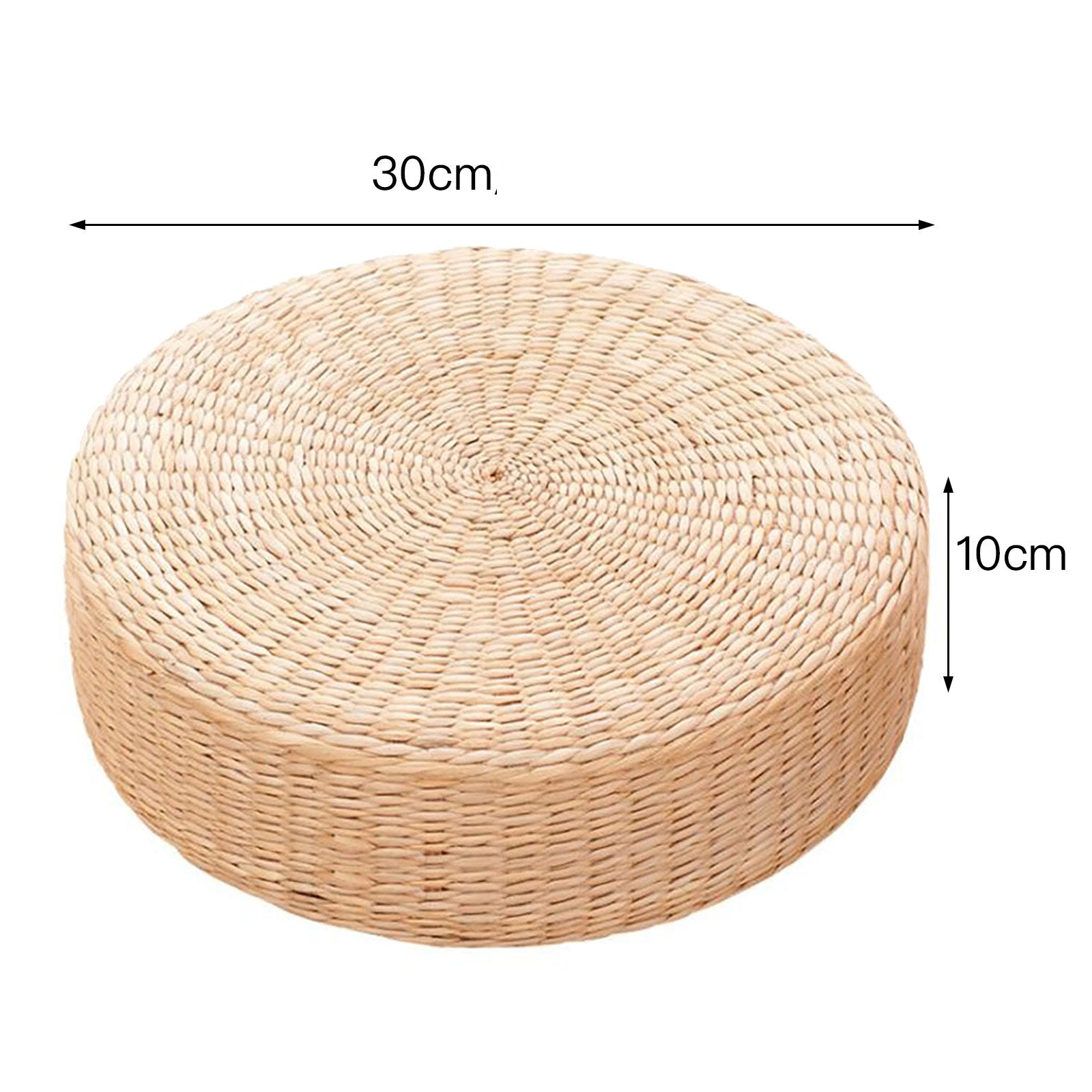 Pouf circulaire en rotin