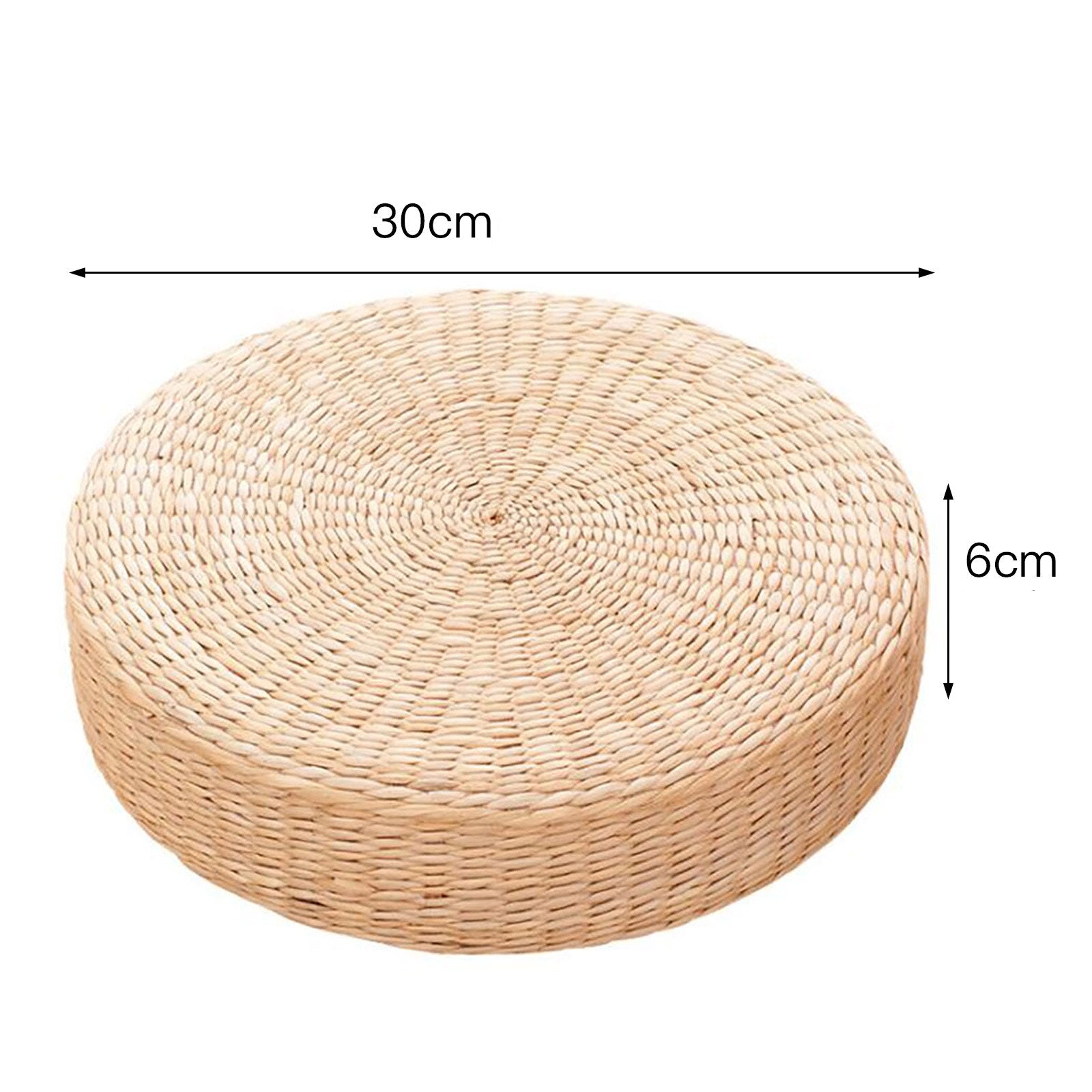 Pouf circulaire en rotin