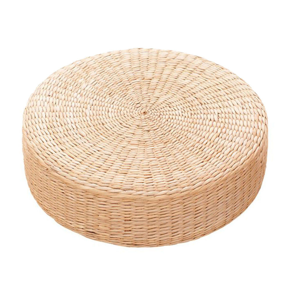 Pouf circulaire en rotin