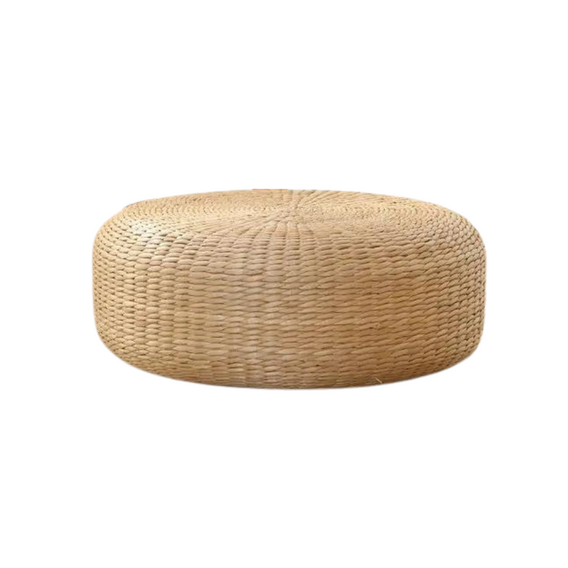Pouf rond osier naturel tressé | Nalo