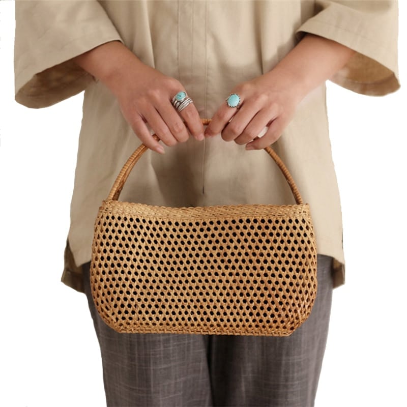 Sac à main en rotin pour femmes