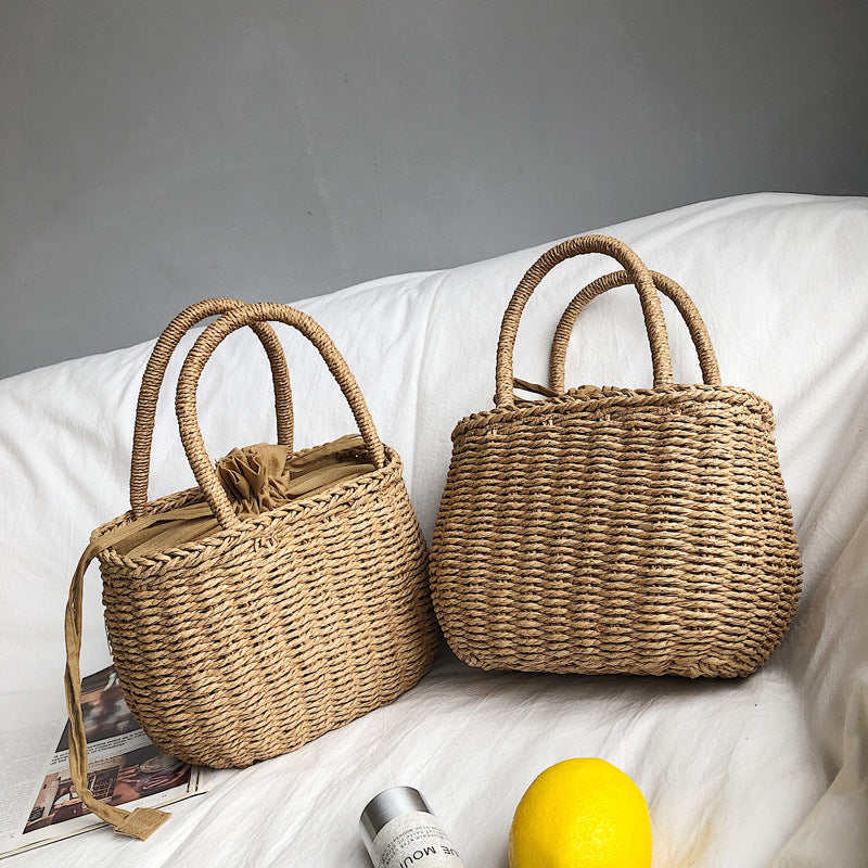 Sac à main en rotin tissé à la main