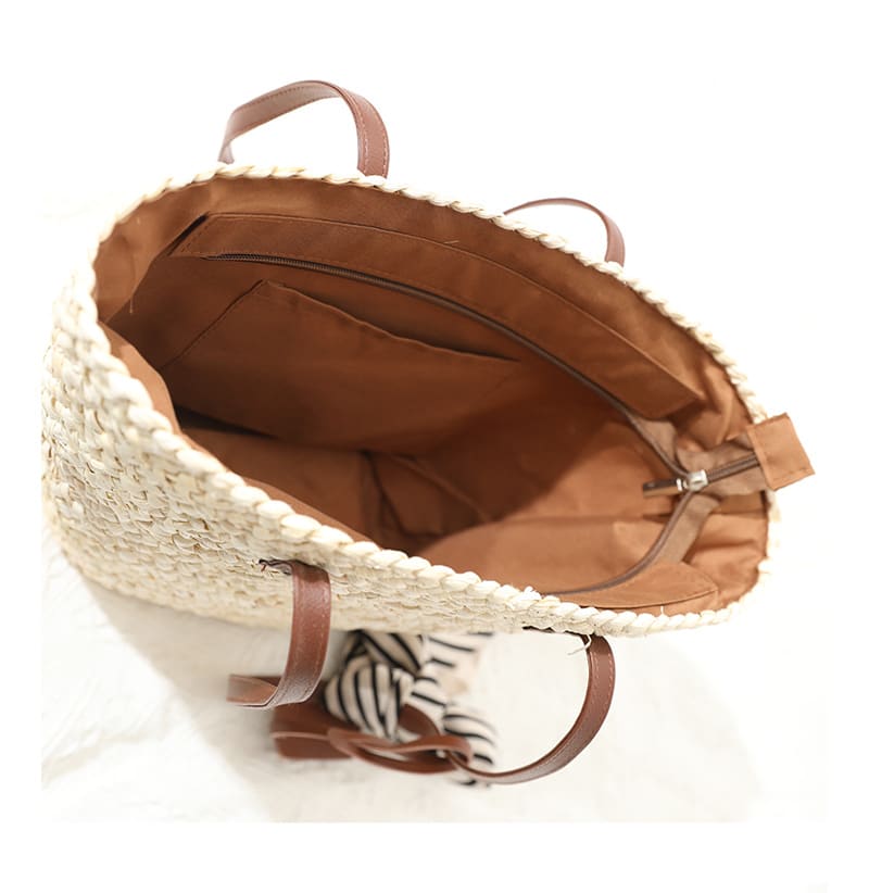 Sac d’été en paille tissé à la main pour femmes