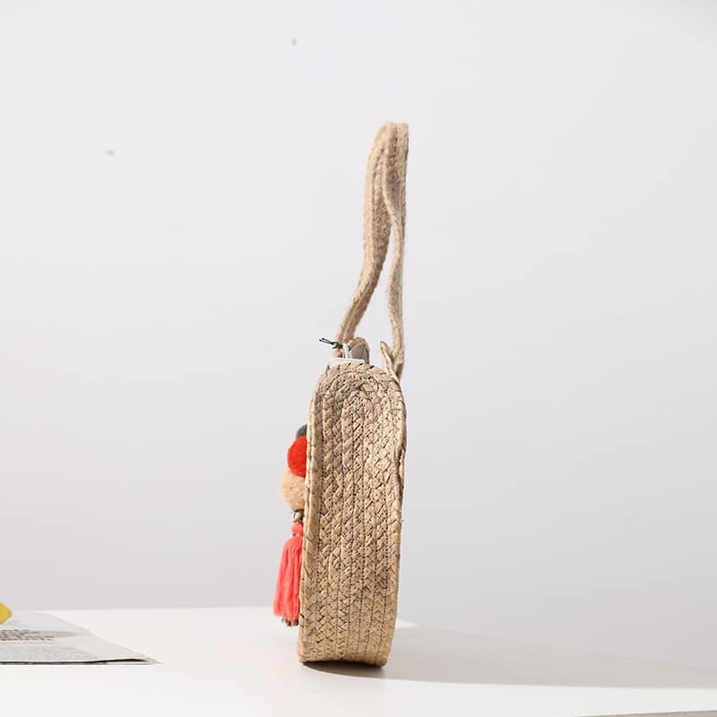 Sac rond tissé pour femmes