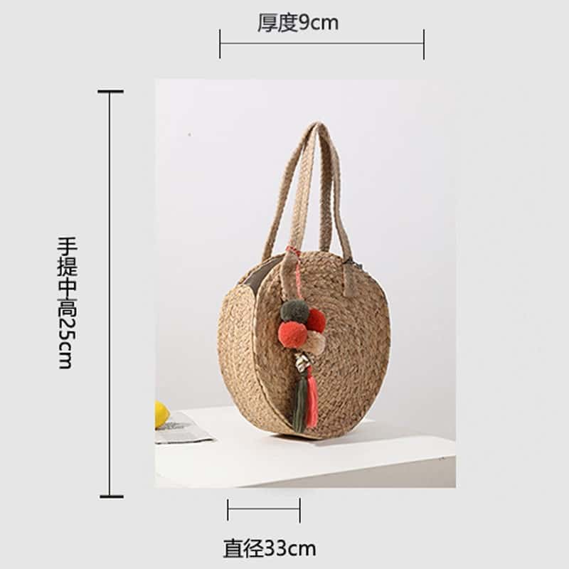 Sac rond tissé pour femmes