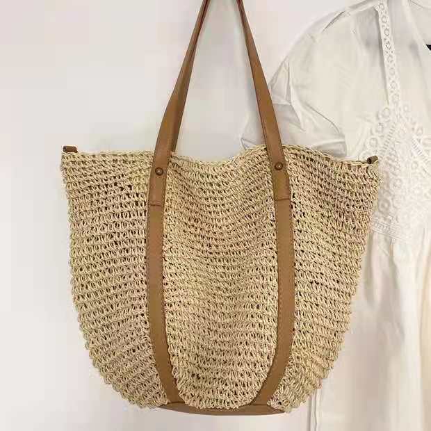 Sacs à main en paille tissés à la main pour femmes