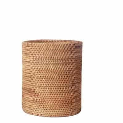 Seau de rangement en rotin tissé