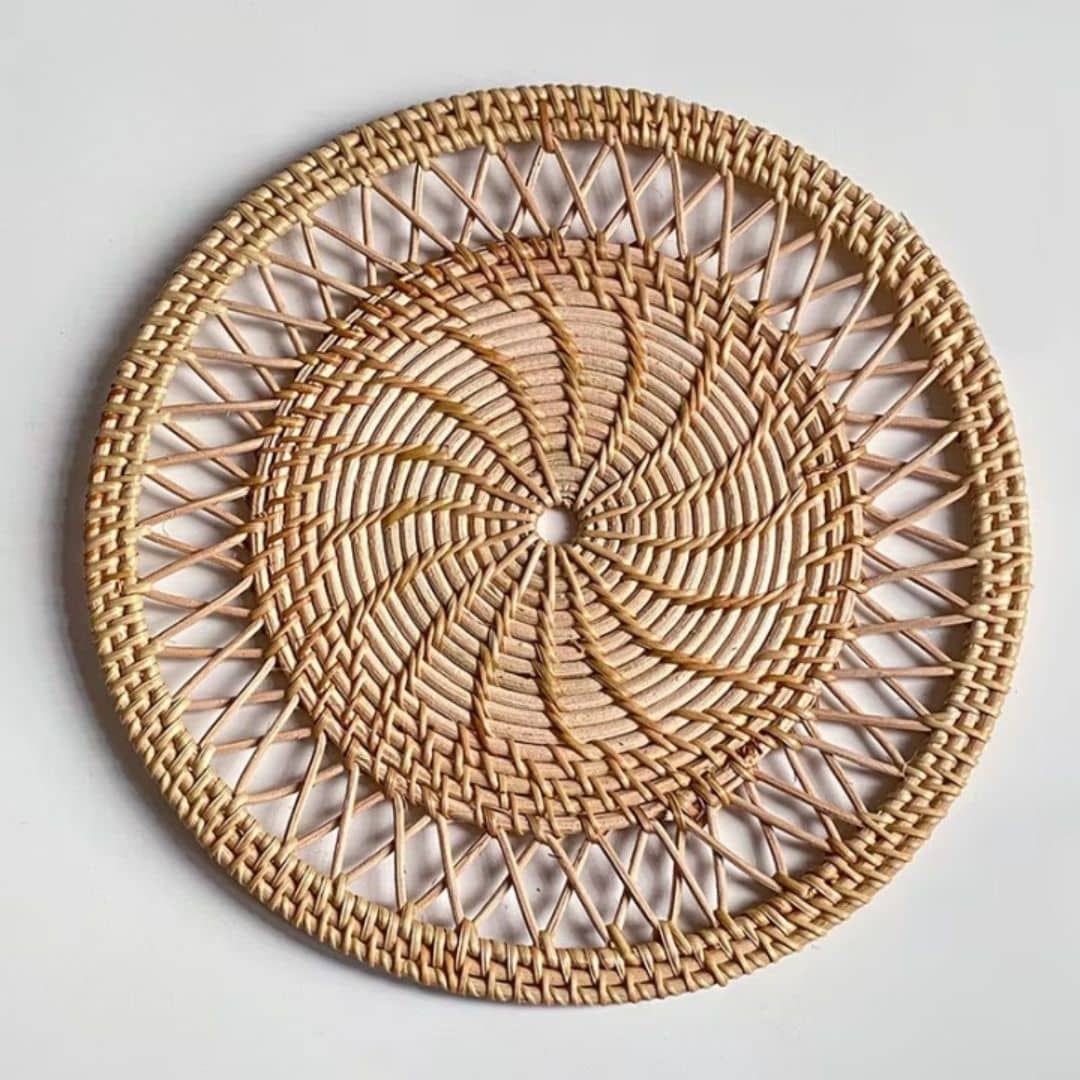 Set de Table Effet Paille au Design de Soleil