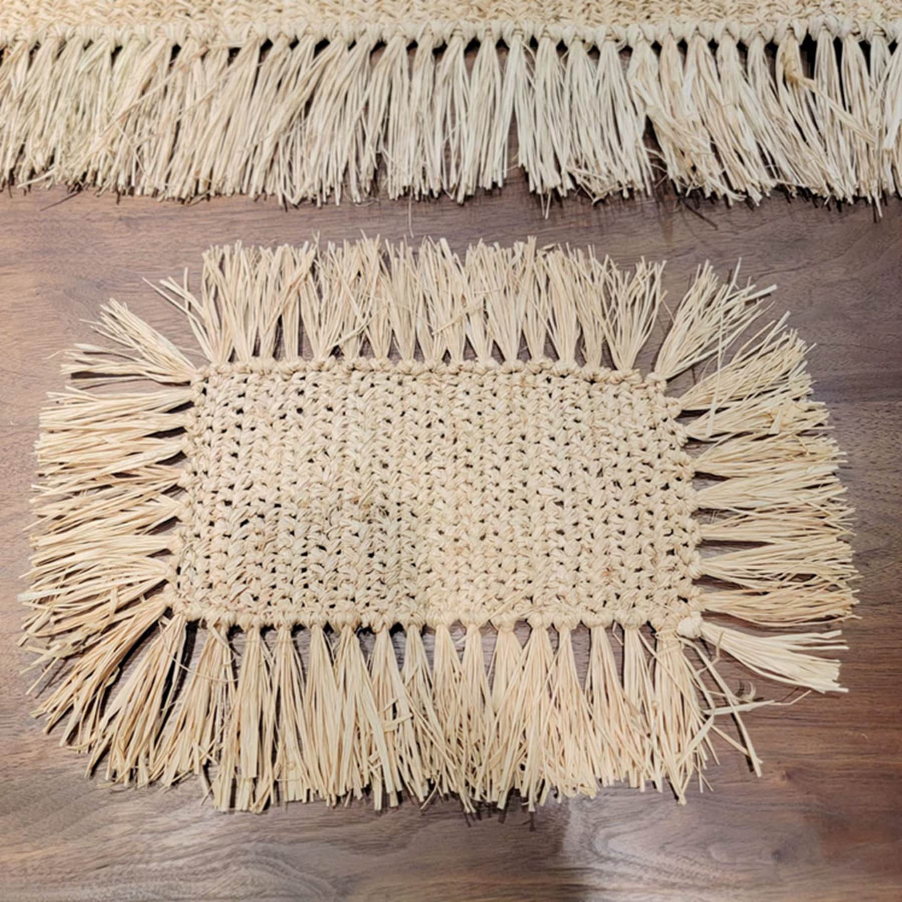 Set de Table Paille Rectangulaire et Tressé