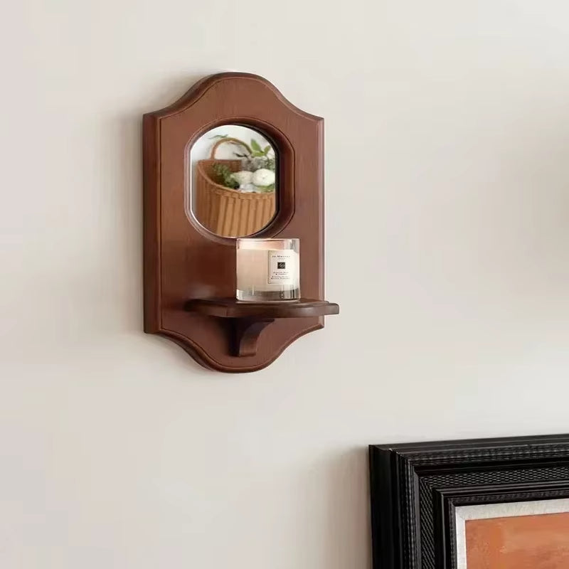 Support Mural Vintage en Bois Massif